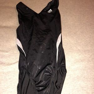 black adidas gymnastics leotard